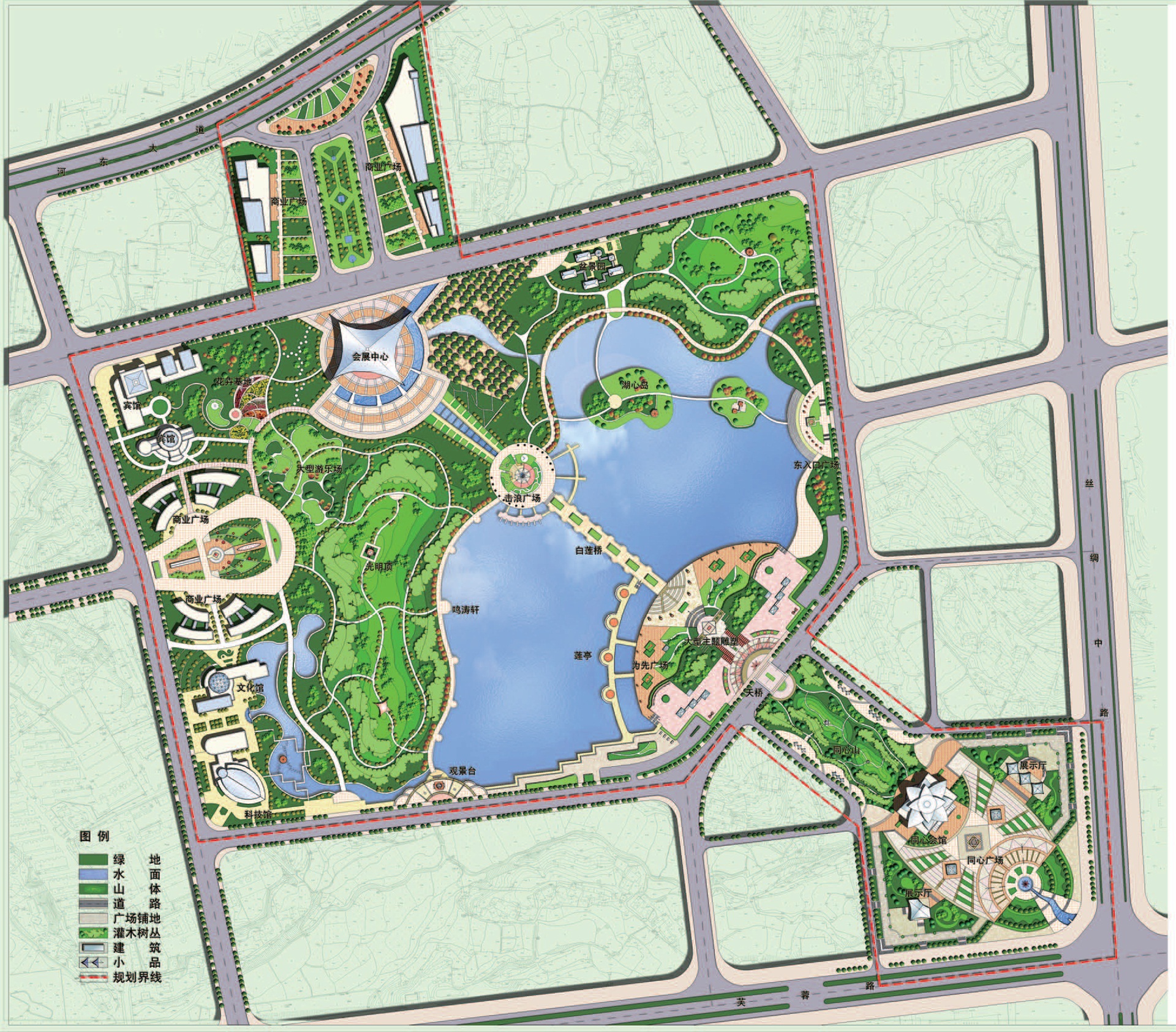 湘潭市城市中心区湖湘公园概念规划